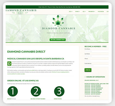 cannabis web design