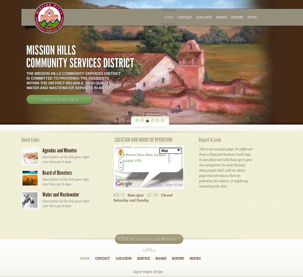 Community Services Web Design